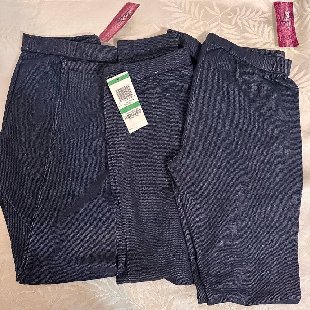 Black denim leggings for kids size 10
